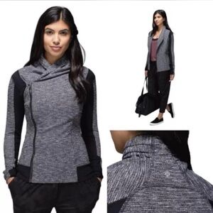Lululemon Bhakti Yoga Jacket in the Coco Pique Black/Black colorway